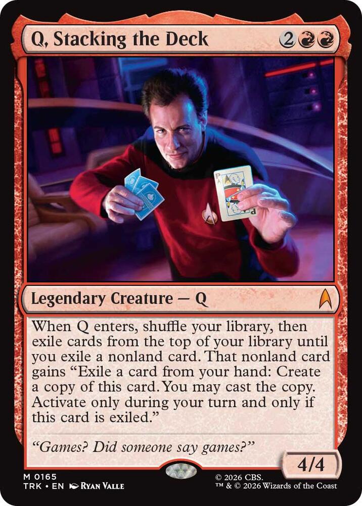 Q, Stacking the Deck (165) [Star Trek] | Boutique FDB TCG