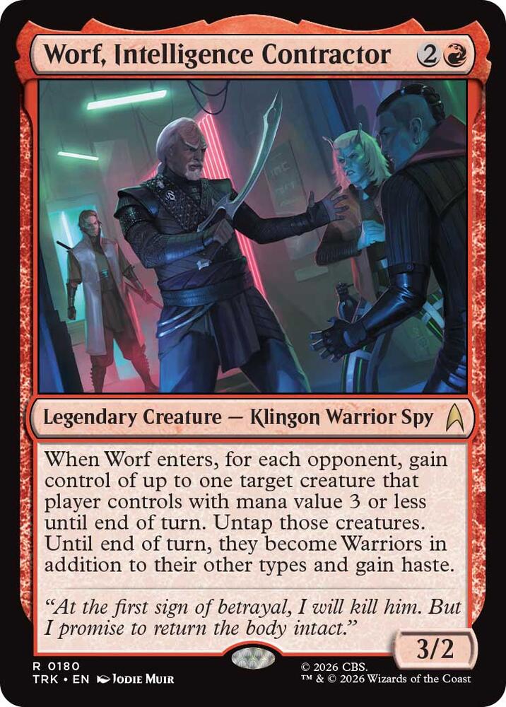 Worf, Intelligence Contractor (180) [Star Trek] | Boutique FDB TCG