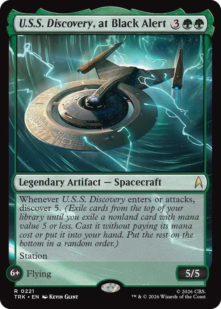 U.S.S. Discovery, at Black Alert (221) [Star Trek] | Boutique FDB TCG