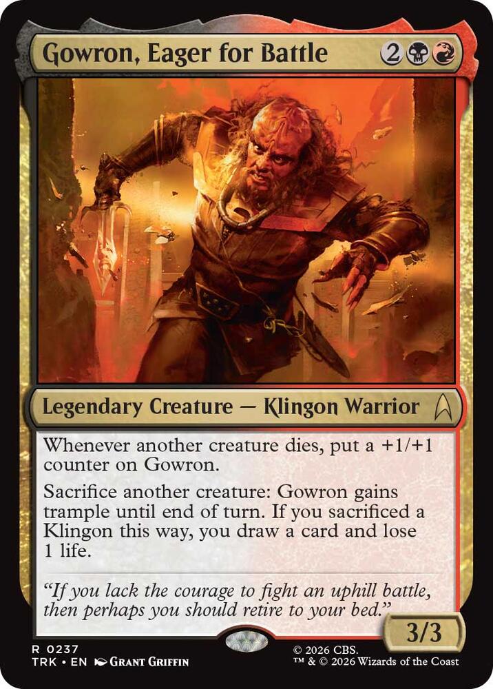 Gowron, Eager for Battle (237) [Star Trek] | Boutique FDB TCG