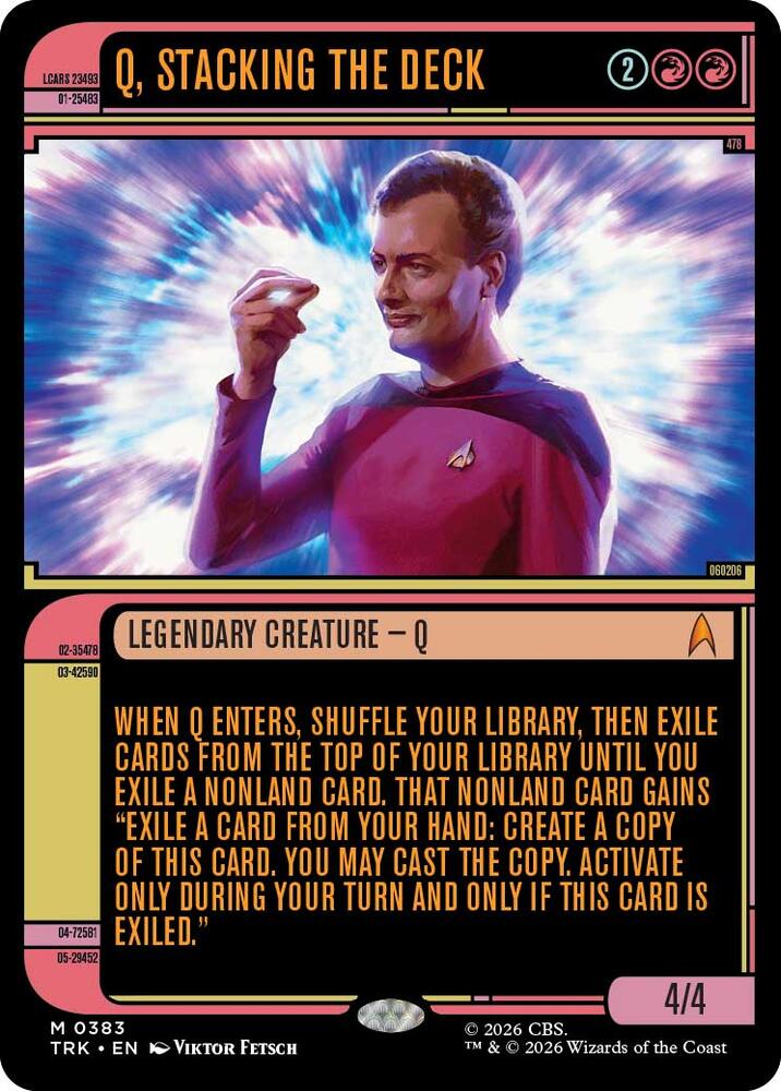 Q, Stacking the Deck (Showcase) (383) [Star Trek] | Boutique FDB TCG