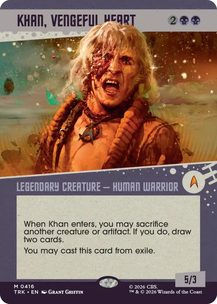 Khan, Vengeful Heart (Showcase) (416) [Star Trek] | Boutique FDB TCG