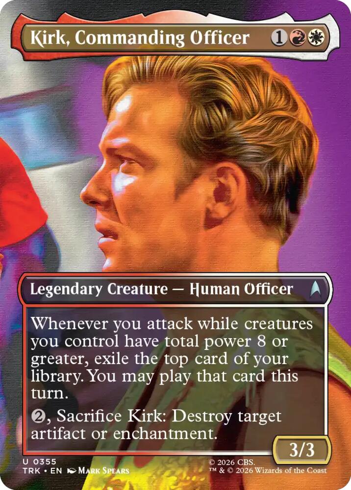 Kirk, Commanding Officer (Borderless) (355) [Star Trek] | Boutique FDB TCG