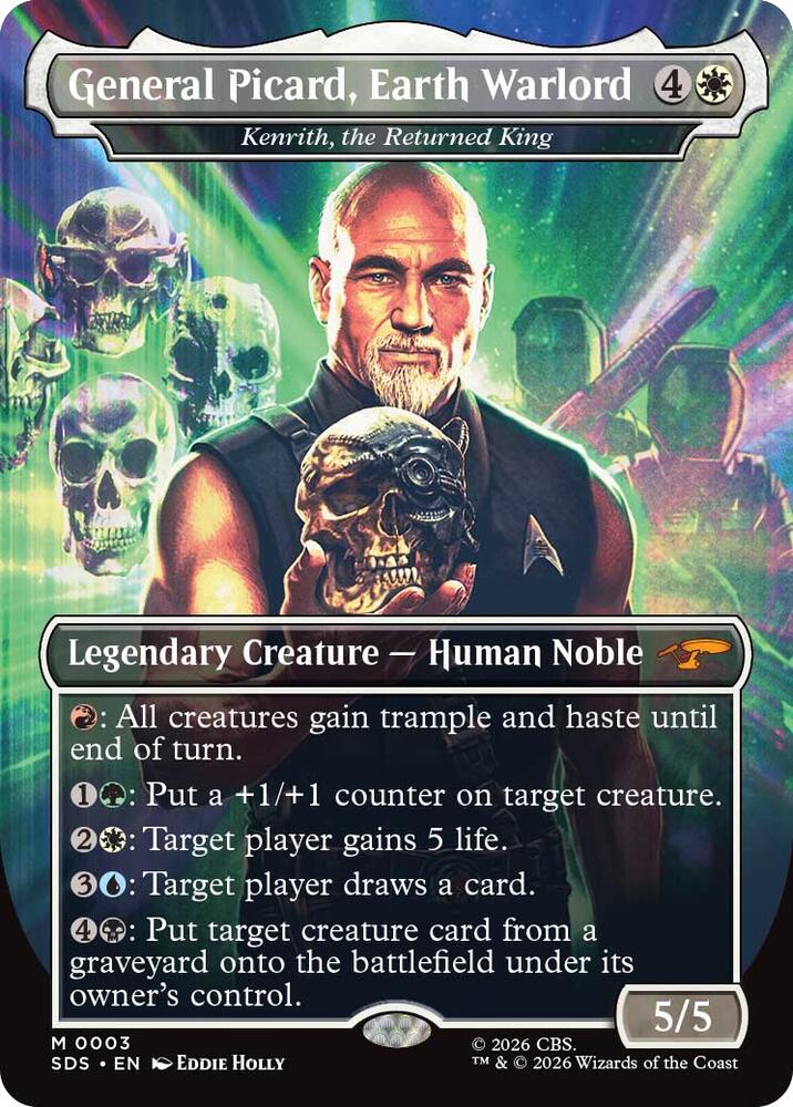 General Picard, Earth Warlord - Kenrith, the Returned King (Borderless) (3) [Star Trek: Stardates] | Boutique FDB TCG