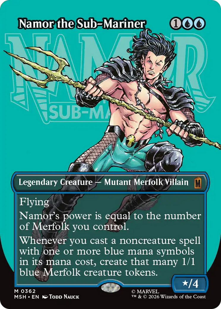 Namor the Sub-Mariner (Borderless) [Marvel Super Heroes] | Boutique FDB TCG