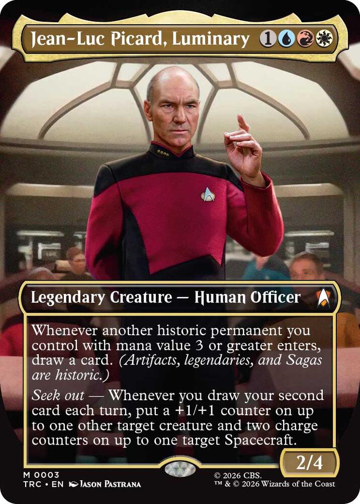 Jean-Luc Picard, Luminary (Borderless) (3) [Star Trek Commander] | Boutique FDB TCG