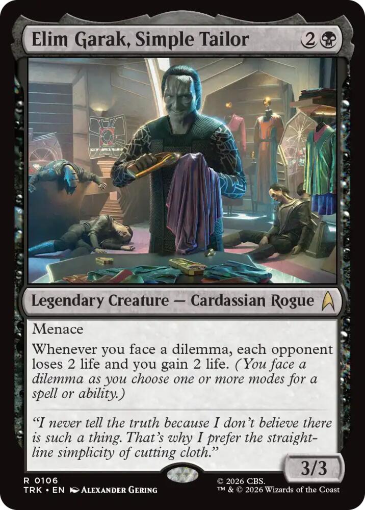 Elim Garak, Simple Tailor (106) [Star Trek] | Boutique FDB TCG
