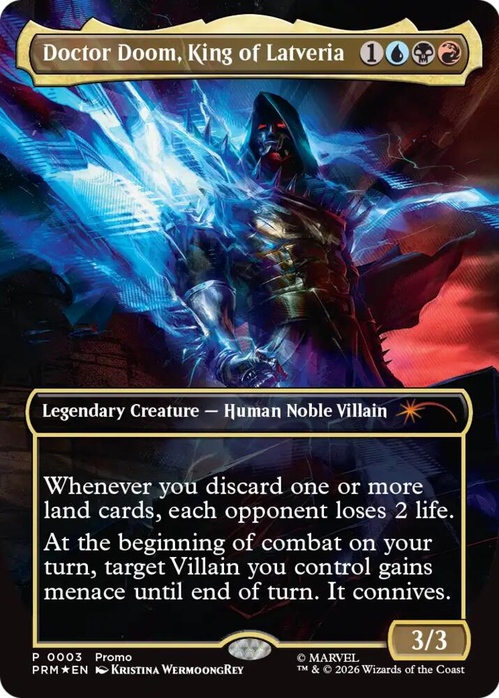 Doctor Doom, King of Latveria (Borderless) (0003) [Unique and Miscellaneous Promos] | Boutique FDB TCG