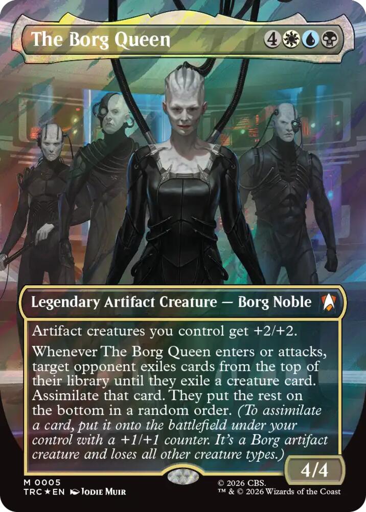 The Borg Queen (Borderless) (Surge Foil) (5) [Star Trek Commander] | Boutique FDB TCG