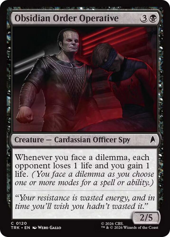 Obsidian Order Operative (120) [Star Trek] | Boutique FDB TCG