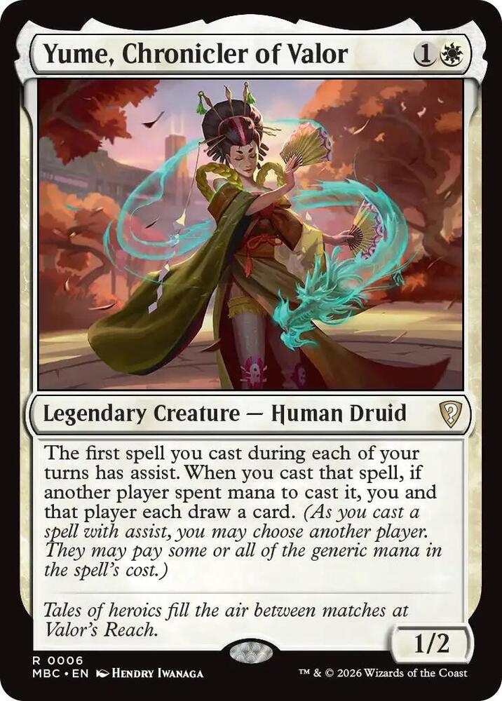 Yume, Chronicler of Valor (6) [Mystery Booster Commander Edition] | Boutique FDB TCG