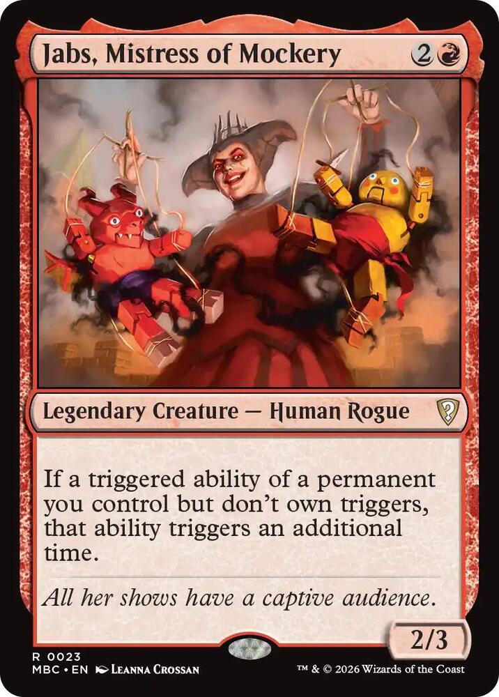 Jabs, Mistress of Mockery (23) [Mystery Booster Commander Edition] | Boutique FDB TCG