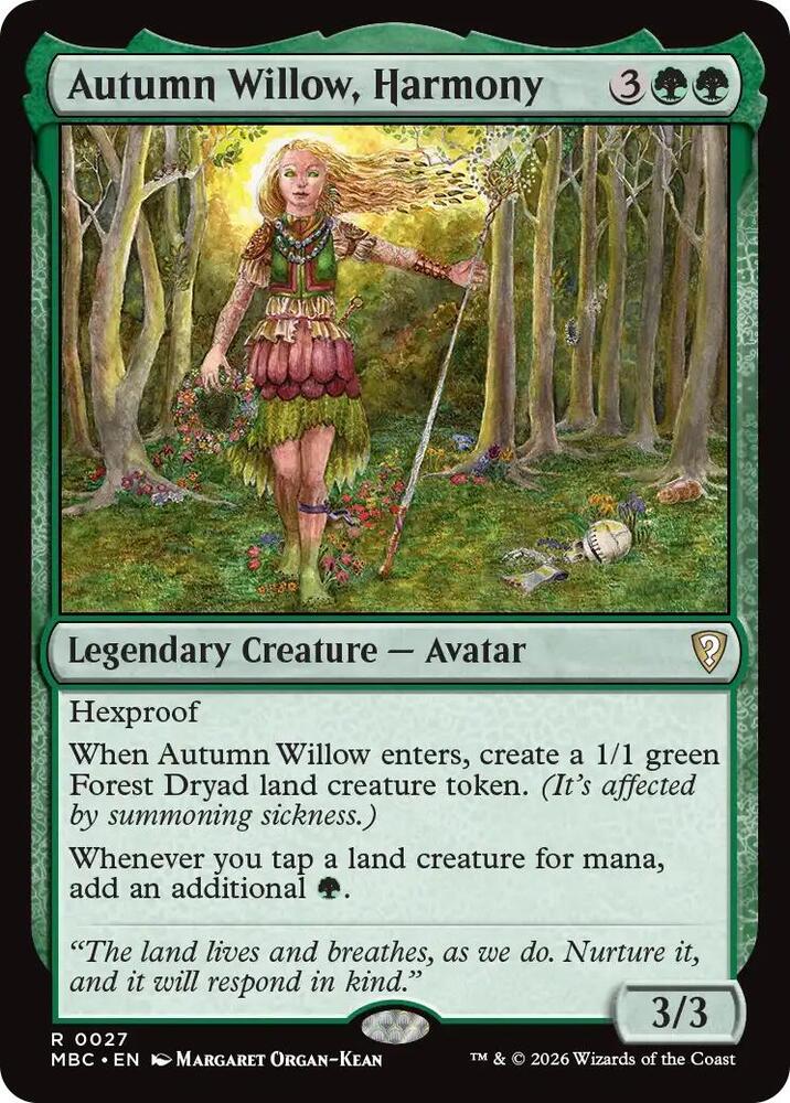 Autumn Willow, Harmony (27) [Mystery Booster Commander Edition] | Boutique FDB TCG