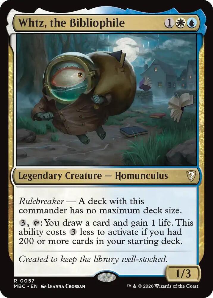 Whtz, the Bibliophile (57) [Mystery Booster Commander Edition] | Boutique FDB TCG