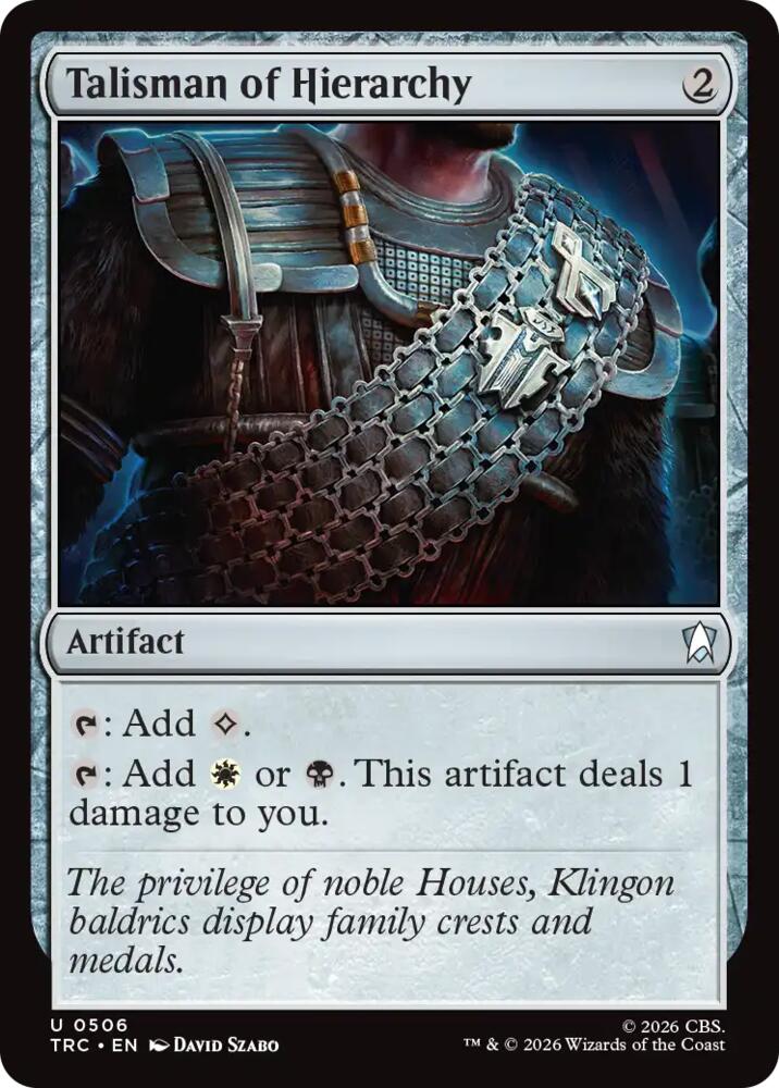 Talisman of Hierarchy (Surge Foil) (506) [Star Trek Commander] | Boutique FDB TCG