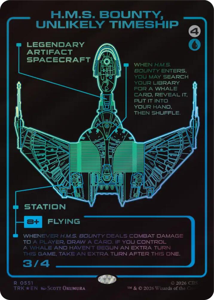 H.M.S. Bounty, Unlikely Timeship (Showcase) (Surge Foil) (551) [Star Trek] | Boutique FDB TCG