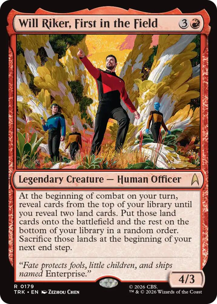 Will Riker, First in the Field (179) [Star Trek] | Boutique FDB TCG