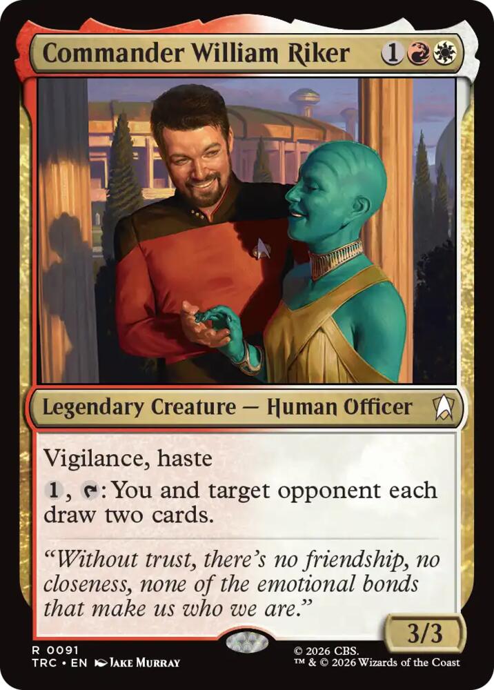 Commander William Riker (Surge Foil) (91) [Star Trek Commander] | Boutique FDB TCG
