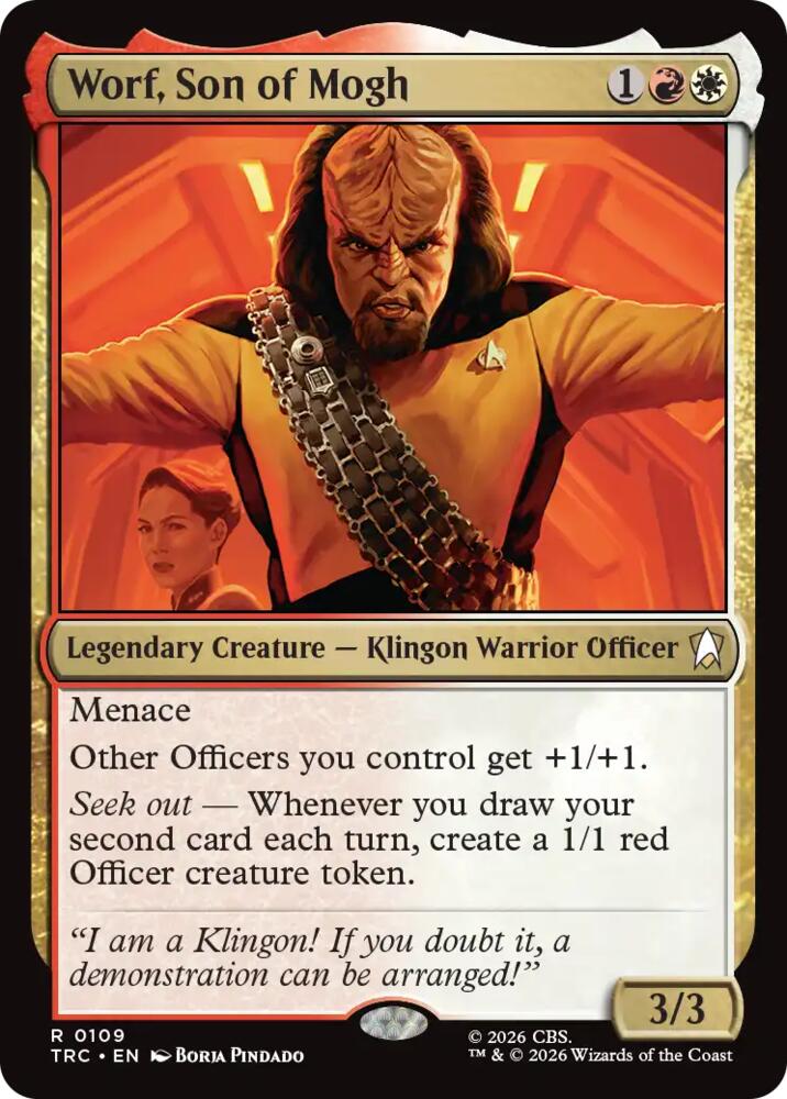 Worf, Son of Mogh (Surge Foil) (109) [Star Trek Commander] | Boutique FDB TCG