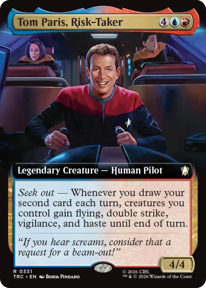 Tom Paris, Risk-Taker (Extended Art) (331) [Star Trek Commander] | Boutique FDB TCG