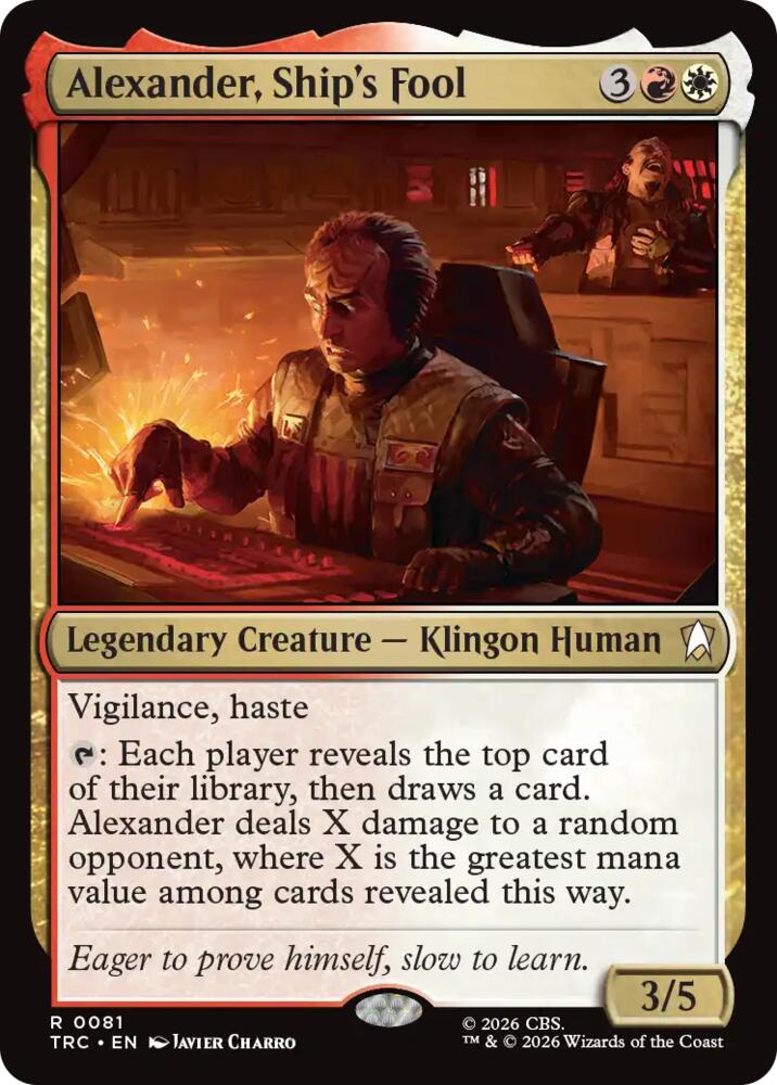 Alexander, Ship's Fool (Surge Foil) (81) [Star Trek Commander] | Boutique FDB TCG