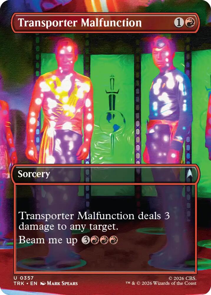 Transporter Malfunction (Borderless) (357) [Star Trek] | Boutique FDB TCG