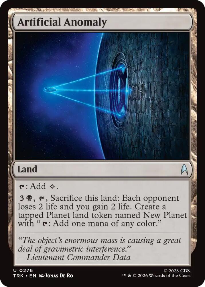 Artificial Anomaly (276) [Star Trek] | Boutique FDB TCG