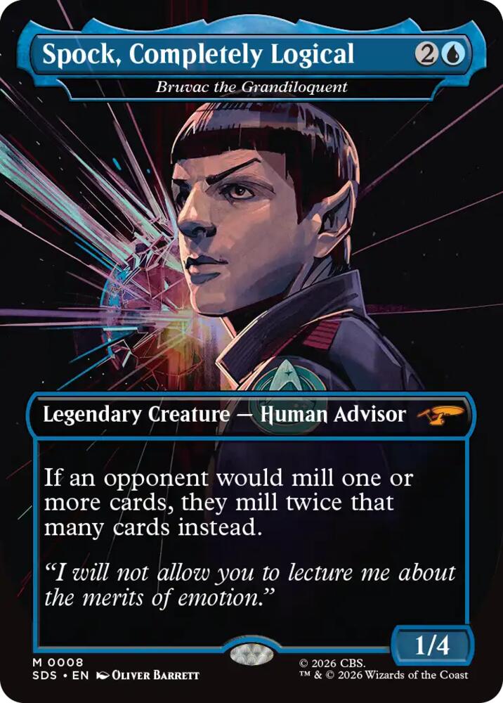 Spock, Completely Logical - Bruvac the Grandiloquent (Borderless) (8) [Star Trek: Stardates] | Boutique FDB TCG