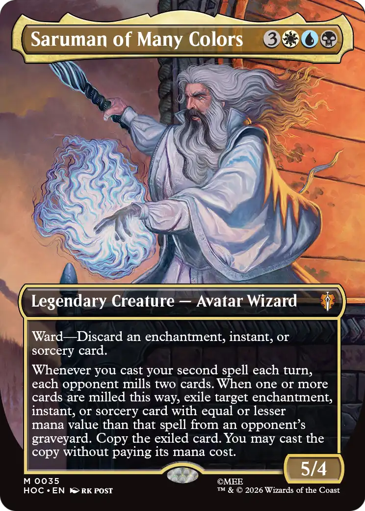 Saruman of Many Colors (Borderless) [The Hobbit: Eternal-Legal] | Boutique FDB TCG