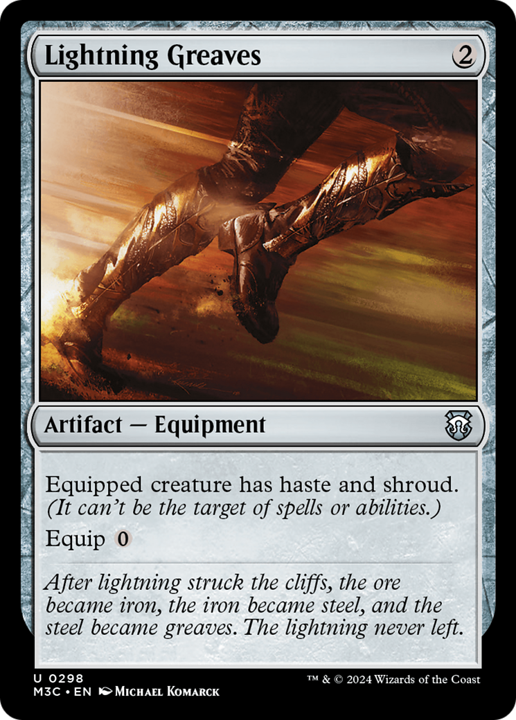 Lightning Greaves (Ripple Foil) [Modern Horizons 3 Commander] | Boutique FDB TCG