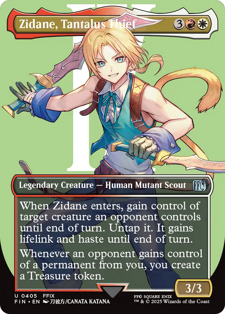 Zidane, Tantalus Thief (Borderless) [FINAL FANTASY] | Boutique FDB TCG