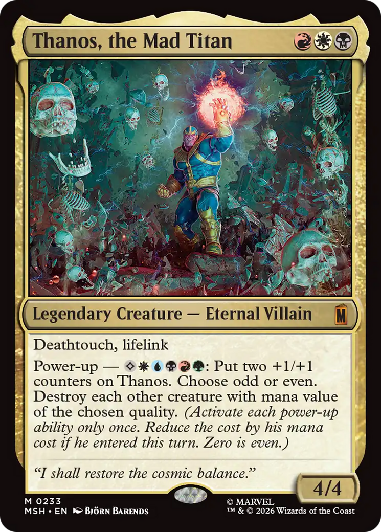 Thanos, the Mad Titan [Marvel Super Heroes] | Boutique FDB TCG