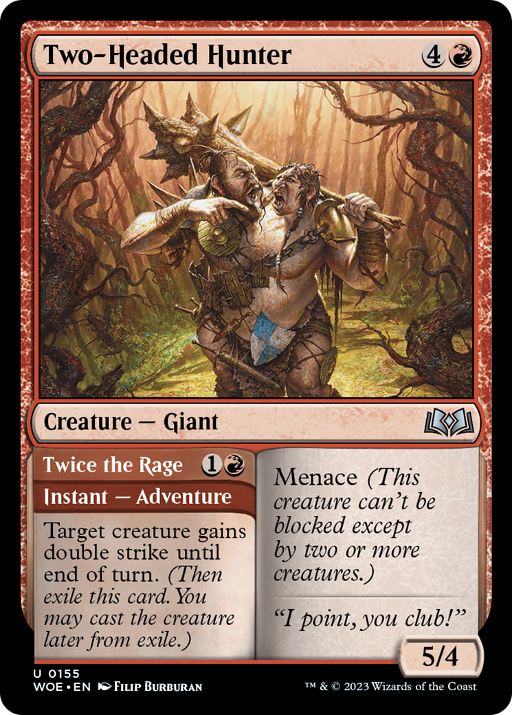 Two-Headed Hunter // Twice the Rage [Wilds of Eldraine] | Boutique FDB TCG