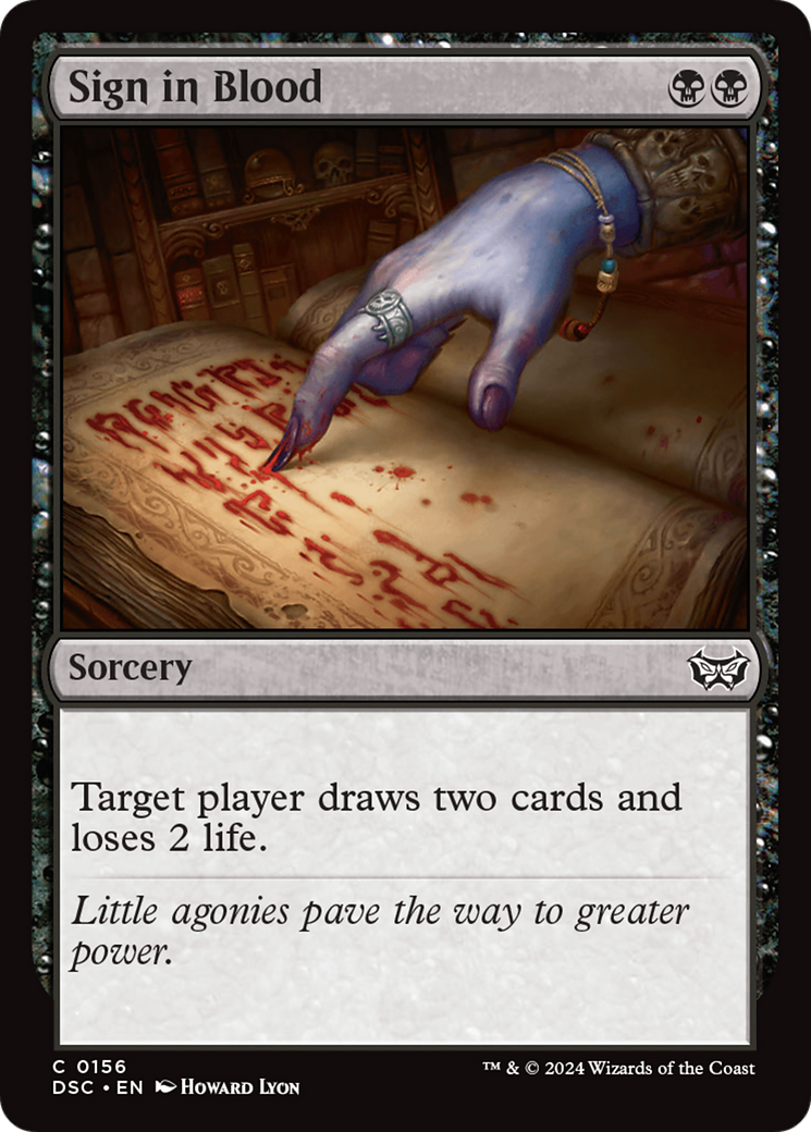 Sign in Blood [Duskmourn: House of Horror Commander] | Boutique FDB TCG