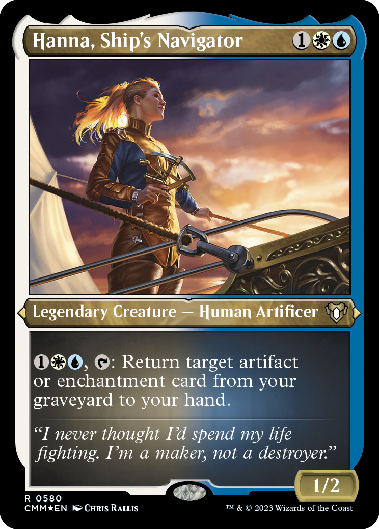 Hanna, Ship's Navigator (Foil Etched) [Commander Masters] | Boutique FDB TCG