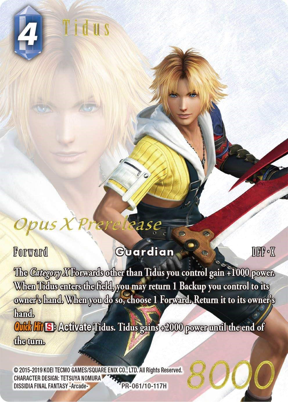 Tidus [Opus X Promo Cards] | Boutique FDB TCG