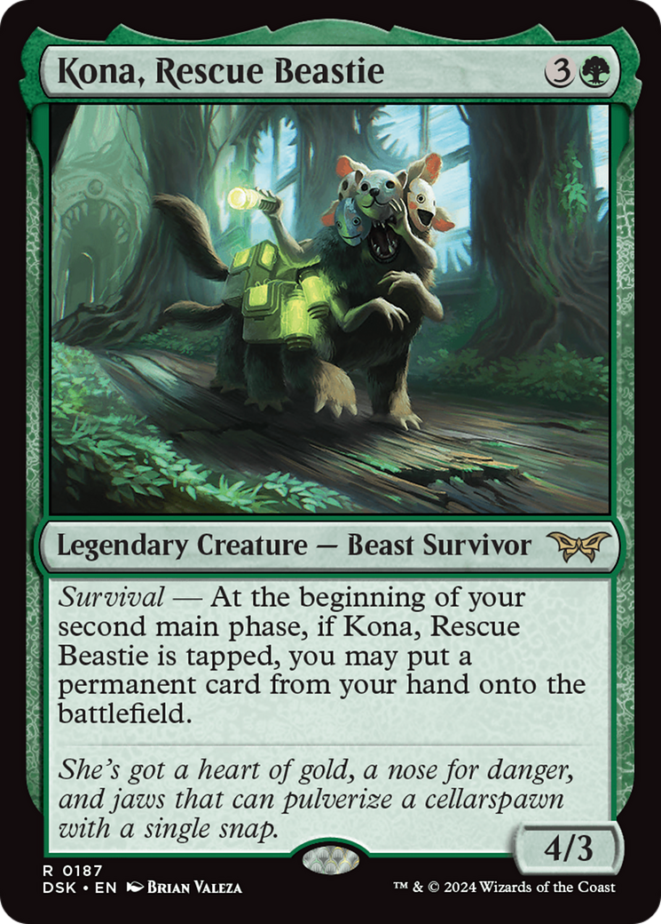 Kona, Rescue Beastie (0187) [Duskmourn: House of Horror] | Boutique FDB TCG