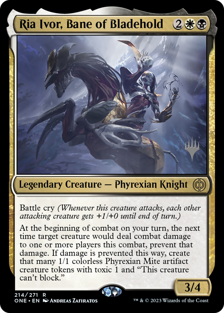 Ria Ivor, Bane of Bladehold (Promo Pack) [Phyrexia: All Will Be One Promos] | Boutique FDB TCG