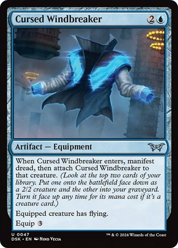 Cursed Windbreaker [Duskmourn: House of Horror] | Boutique FDB TCG