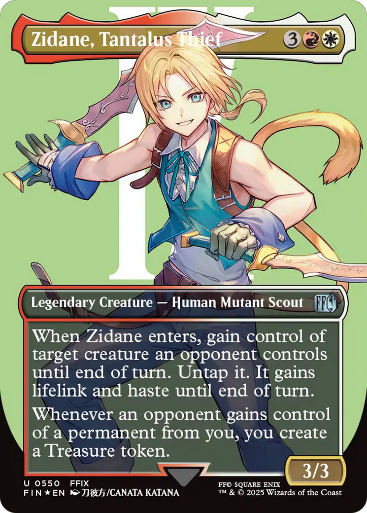 Zidane, Tantalus Thief (Borderless) (Surge Foil) [FINAL FANTASY] | Boutique FDB TCG
