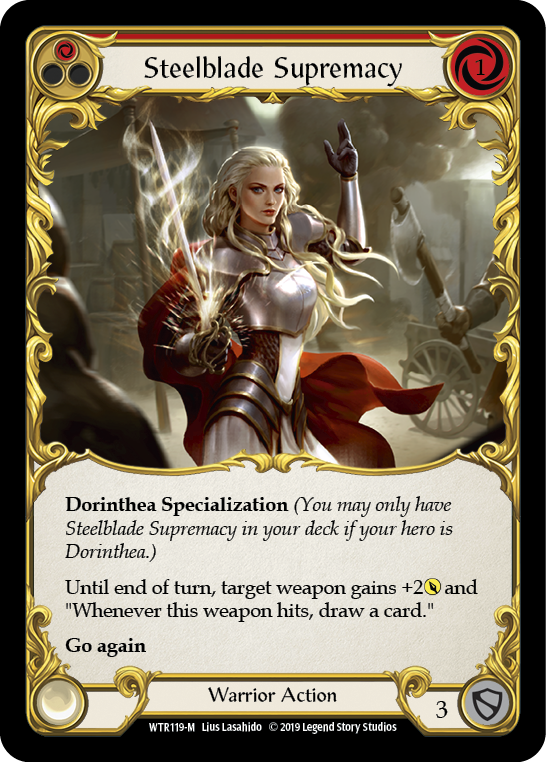 Steelblade Supremacy [WTR119-M] (Welcome to Rathe)  Alpha Print Rainbow Foil | Boutique FDB TCG