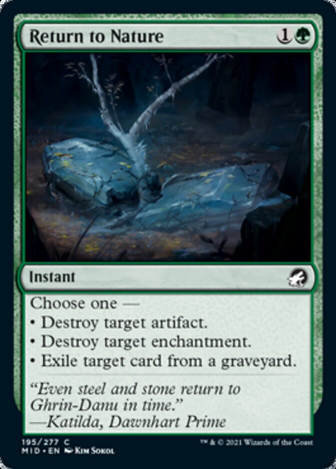 Return to Nature [Innistrad: Midnight Hunt] | Boutique FDB TCG