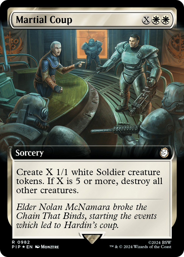 Martial Coup (Extended Art) (Surge Foil) [Fallout] | Boutique FDB TCG