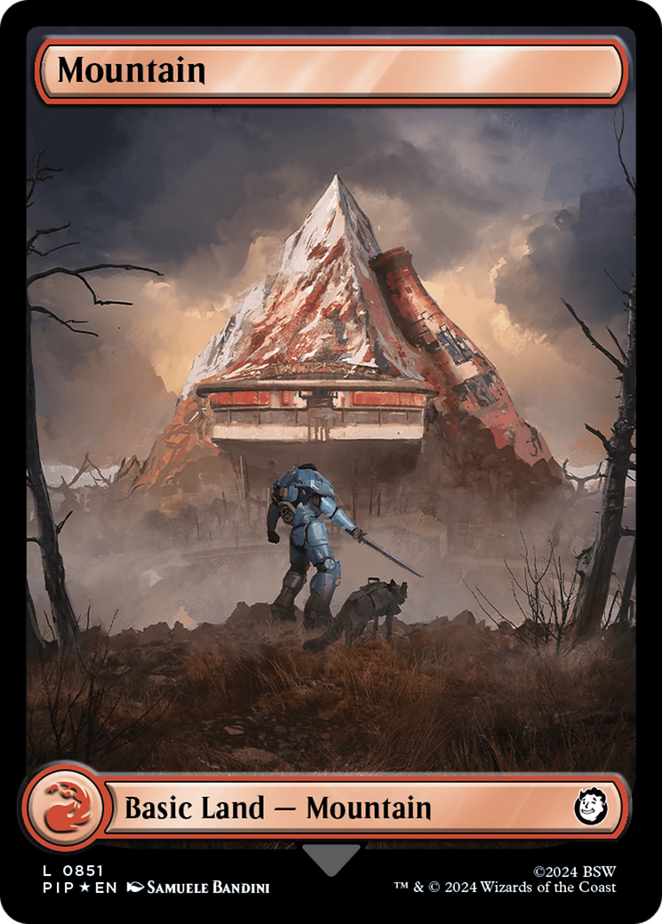 Mountain (0851) (Surge Foil) [Fallout] | Boutique FDB TCG