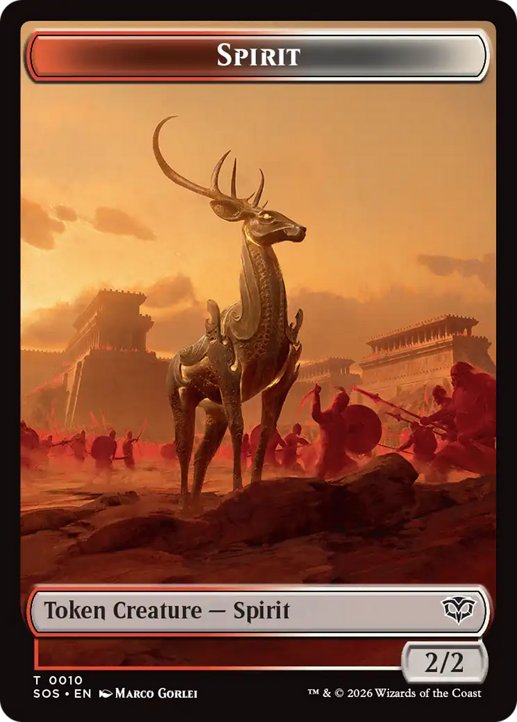 Fractal (0004) // Spirit (0010) Double-Sided Token [Secrets of Strixhaven Tokens] | Boutique FDB TCG