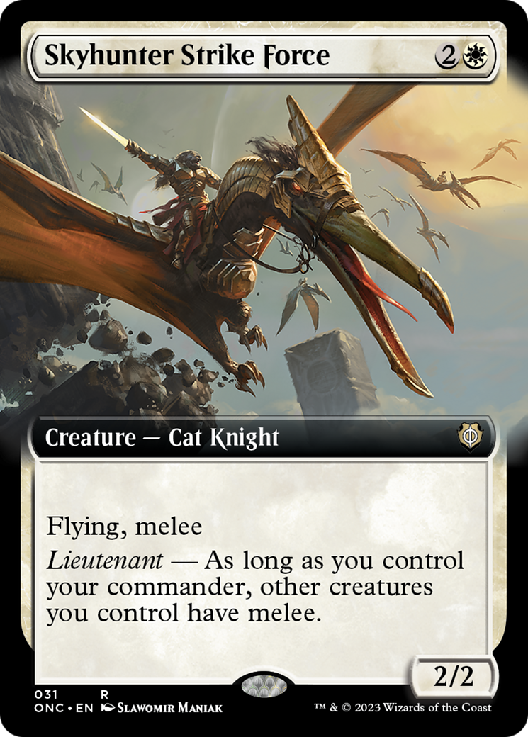 Skyhunter Strike Force (Extended Art) [Phyrexia: All Will Be One Commander] | Boutique FDB TCG