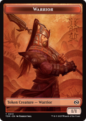 Dragon (0011) // Warrior Double-Sided Token [Tarkir: Dragonstorm Tokens] | Boutique FDB TCG