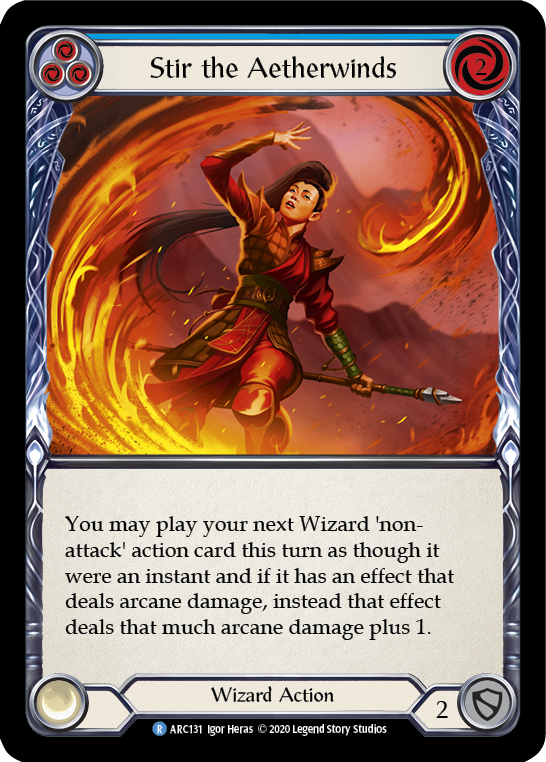 Stir the Aetherwinds (Blue) [U-ARC131] (Arcane Rising Unlimited)  Unlimited Rainbow Foil | Boutique FDB TCG