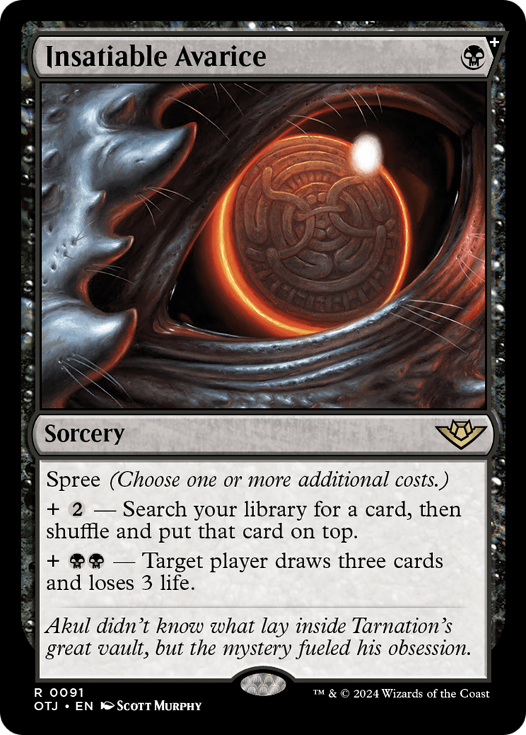 Insatiable Avarice [Outlaws of Thunder Junction] | Boutique FDB TCG