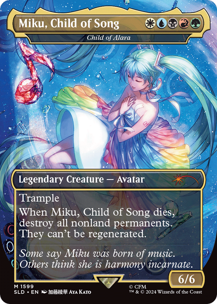 Miku, Child of Song - Child of Alara (Rainbow Foil) [Secret Lair Drop Series] | Boutique FDB TCG